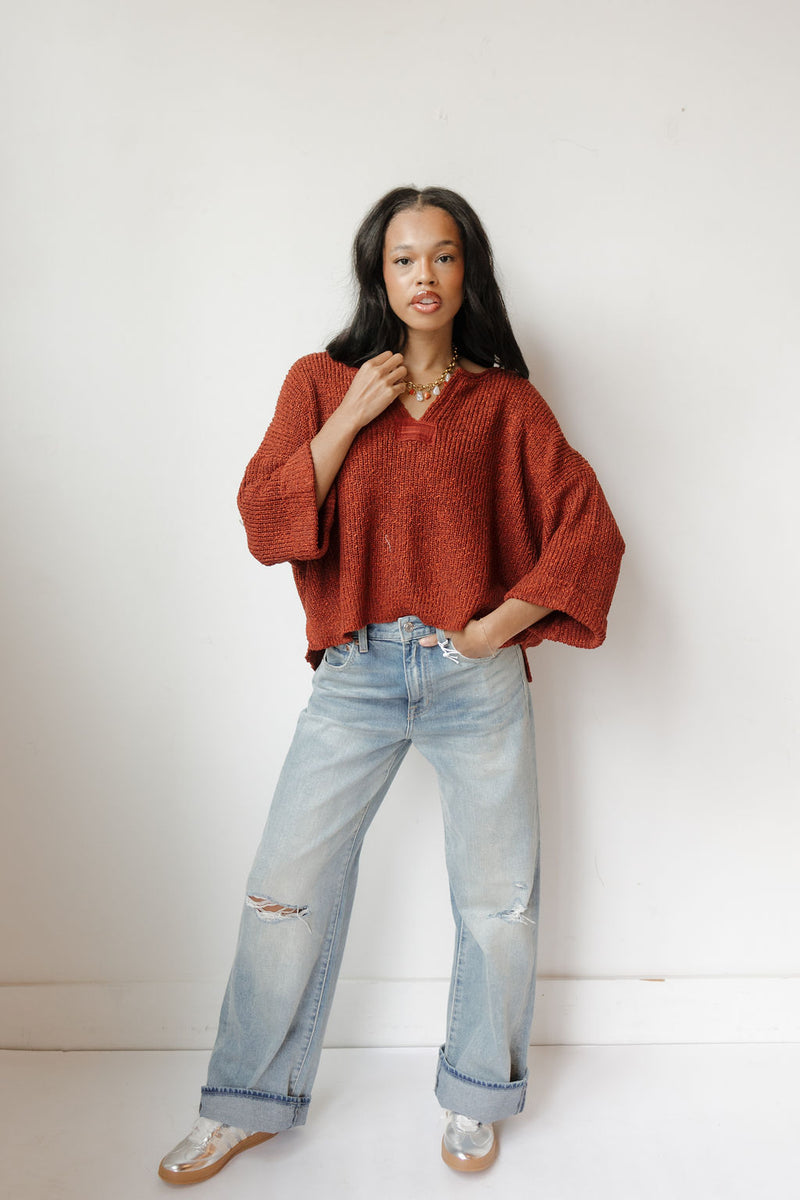 sweet as can be 3/4 sleeve sweater