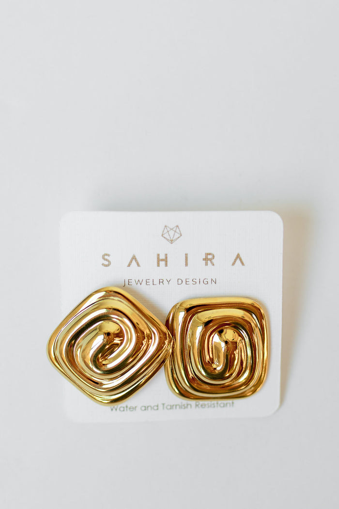 mode, matilda swirl earrings