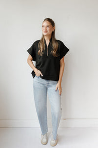 danielle quarterzip top