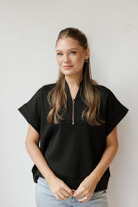 danielle quarterzip top
