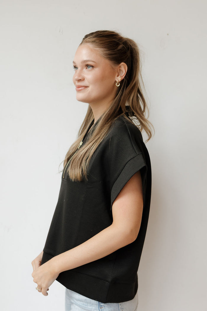 danielle quarterzip top