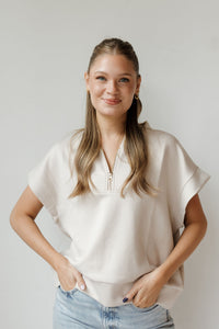 danielle quarterzip top