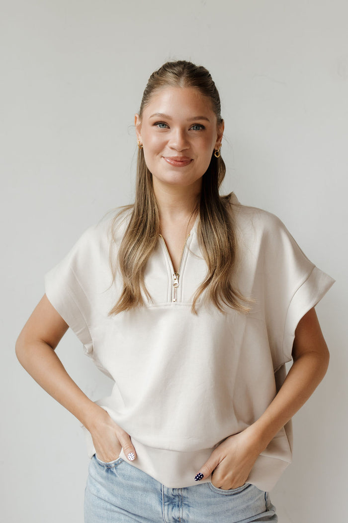 danielle quarterzip top