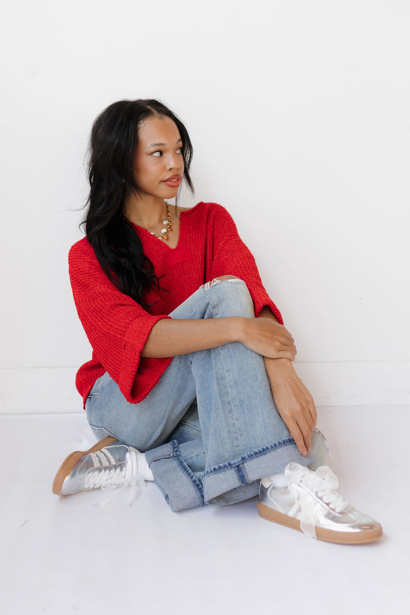 sweet as can be 3/4 sleeve sweater
