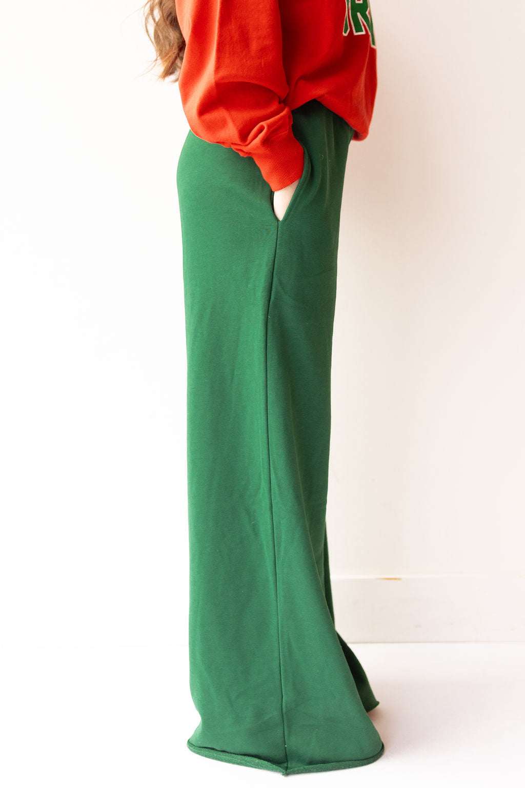 wide leg sweat pants