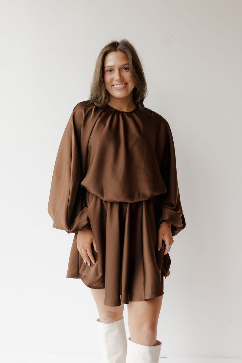 jani long sleeve mini dress