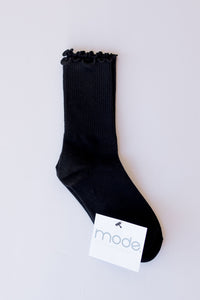 mode, cotton blend lettuce socks