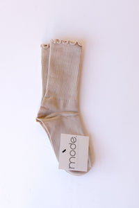 mode, cotton blend lettuce socks
