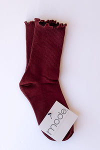 mode, cotton blend lettuce socks