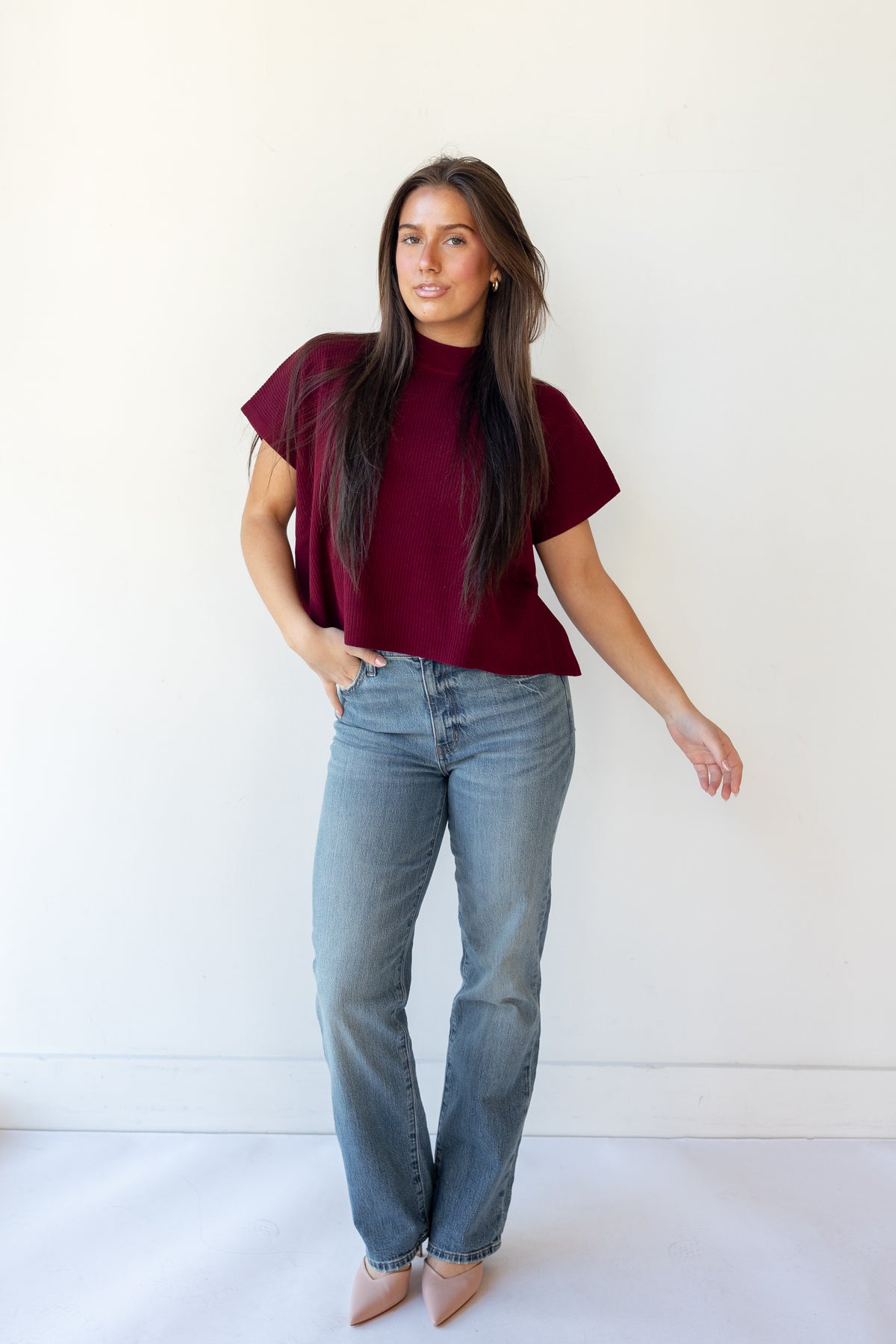 mackenzie mock neck sweater