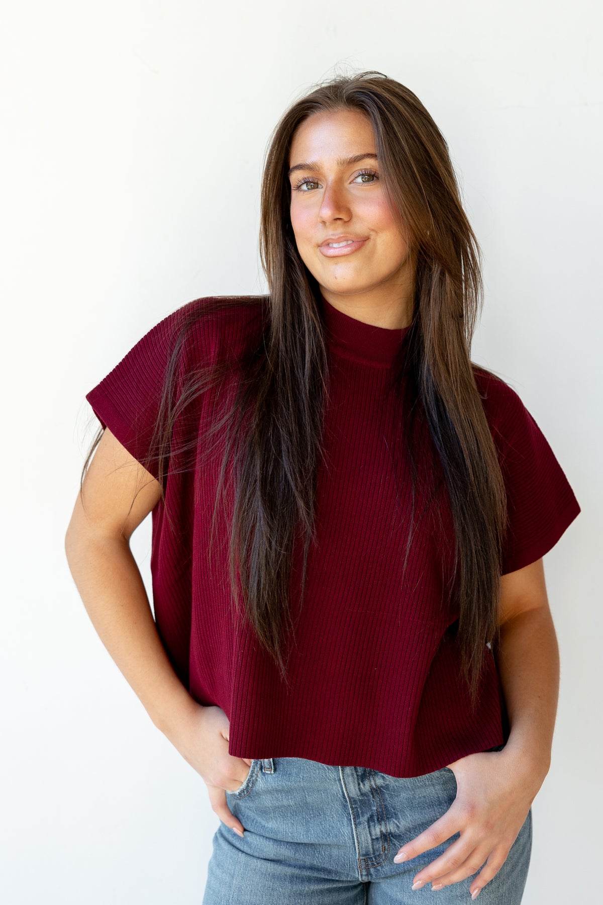 mackenzie mock neck sweater