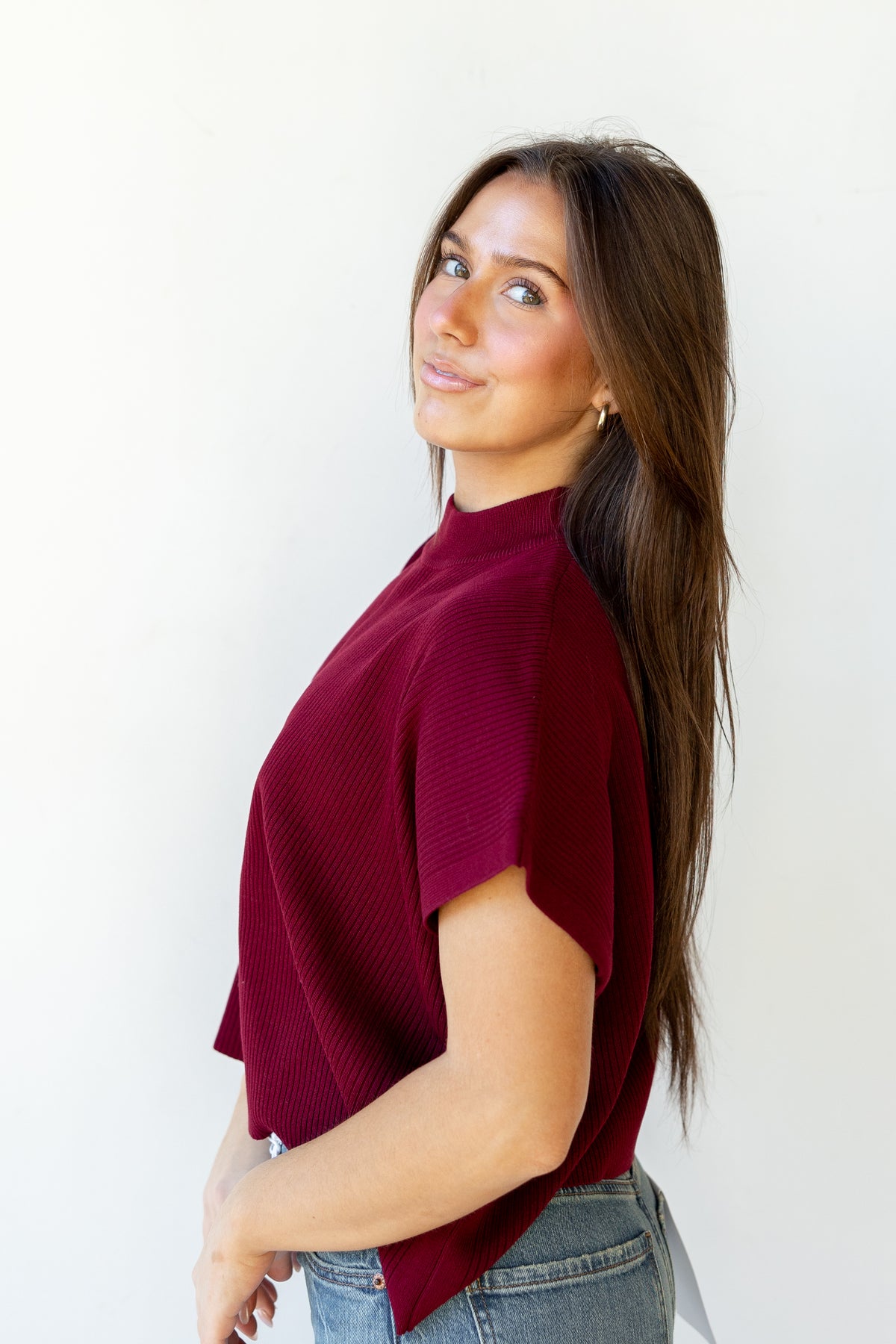 mackenzie mock neck sweater