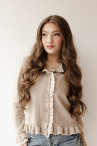 claudia ruffle cardigan