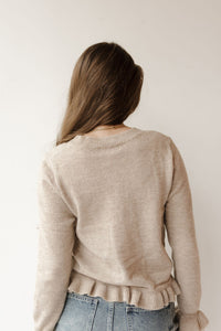 claudia ruffle cardigan