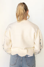 mode, estelle floral scallop sweater