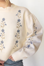 mode, estelle floral scallop sweater