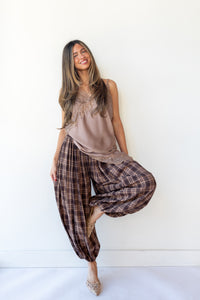 jovie plaid balloon pants