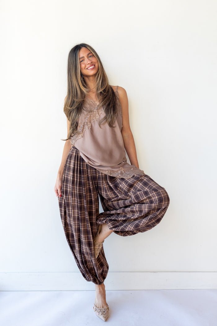 jovie plaid balloon pants