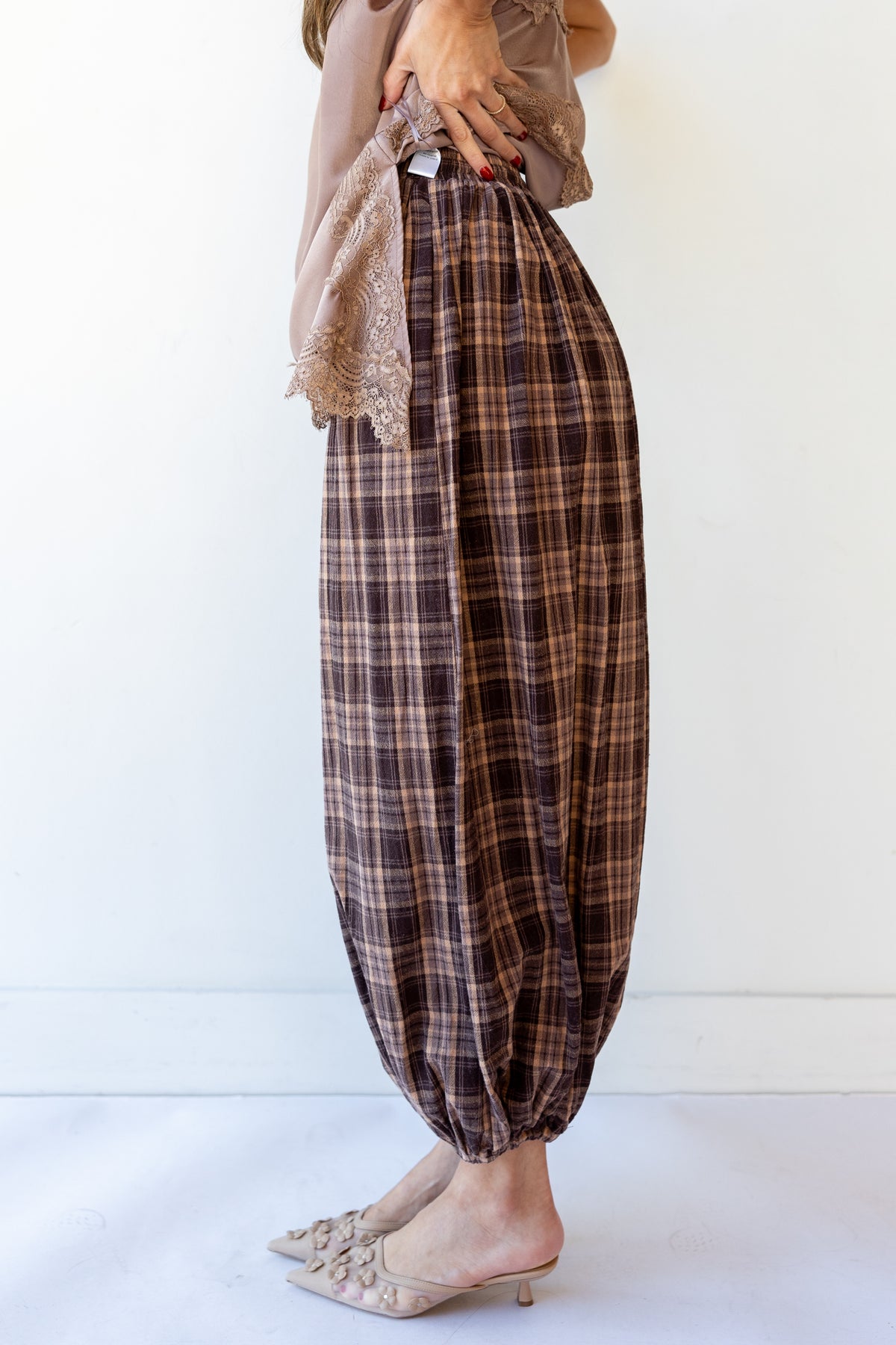 jovie plaid balloon pants
