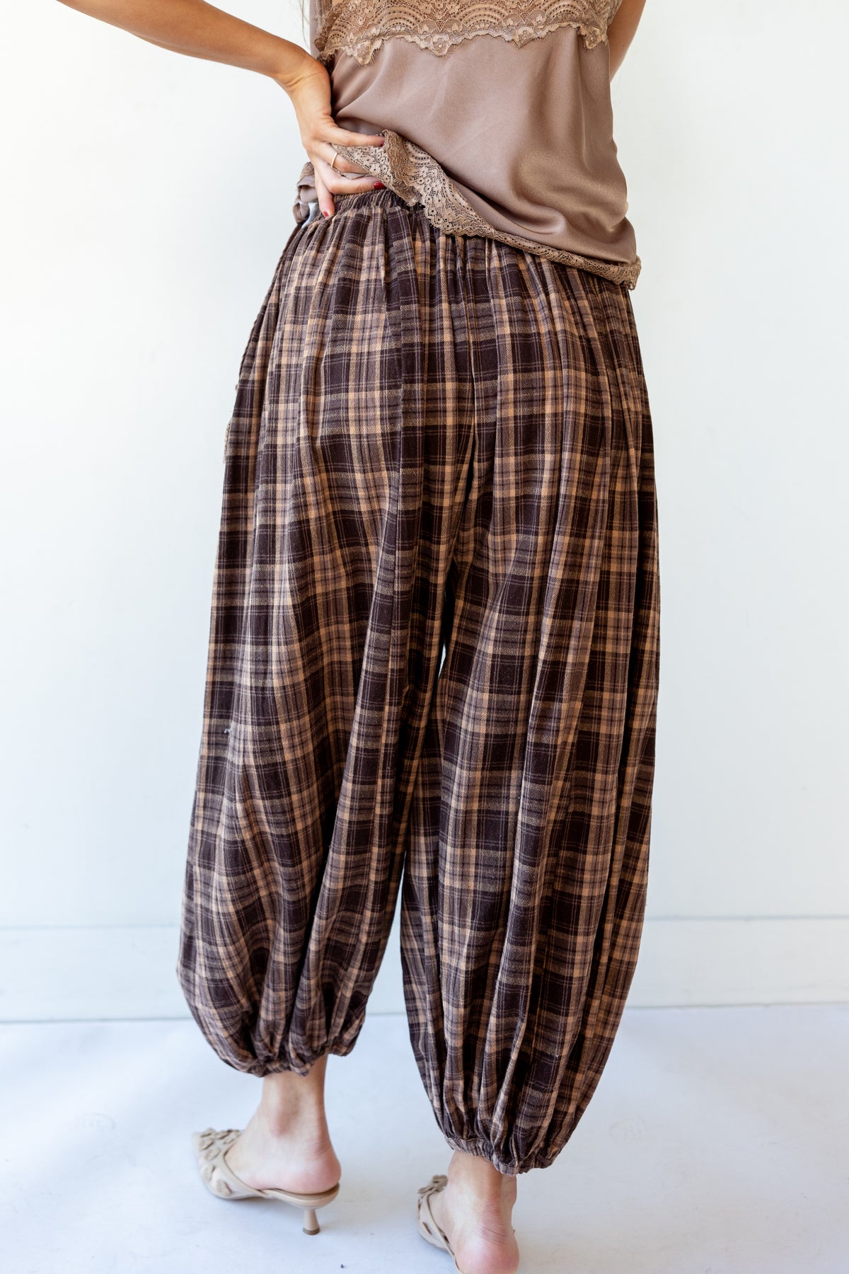 jovie plaid balloon pants