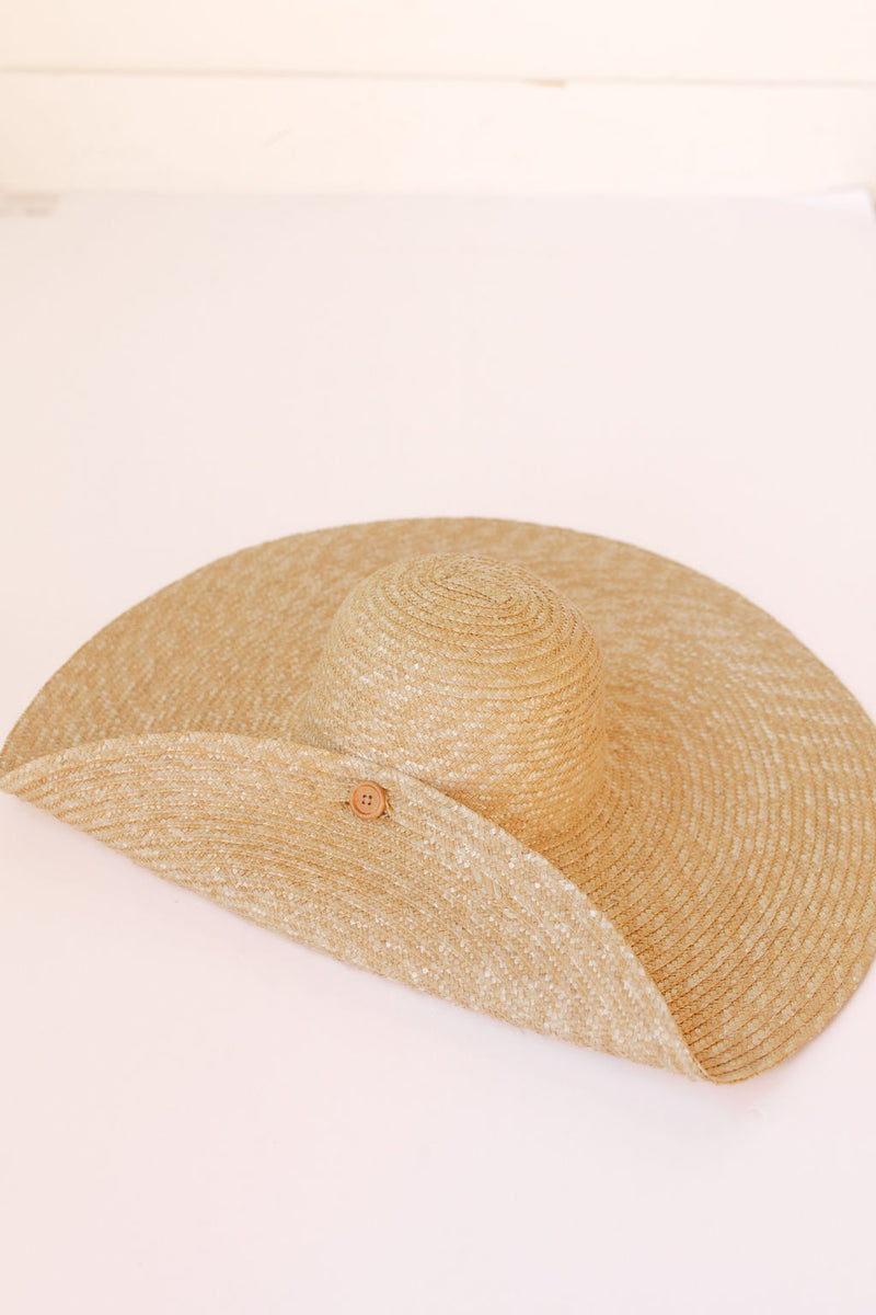 selena palm leaf sun hat, natural