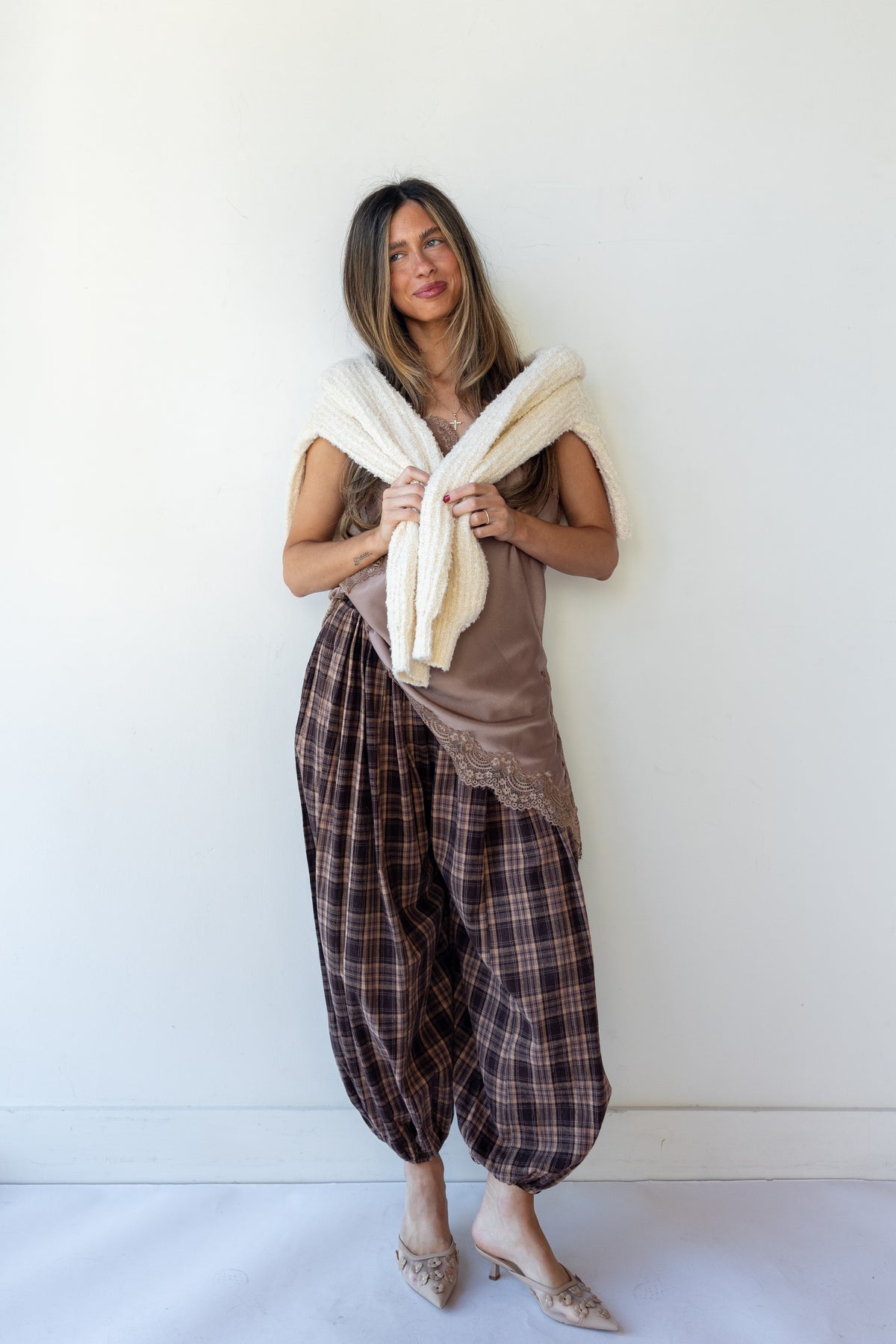jovie plaid balloon pants