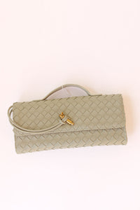 ada top handle woven clutch crossbody