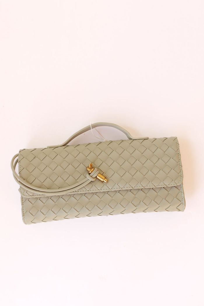 ada top handle woven clutch crossbody