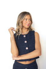 mode, kennedy tweed vest