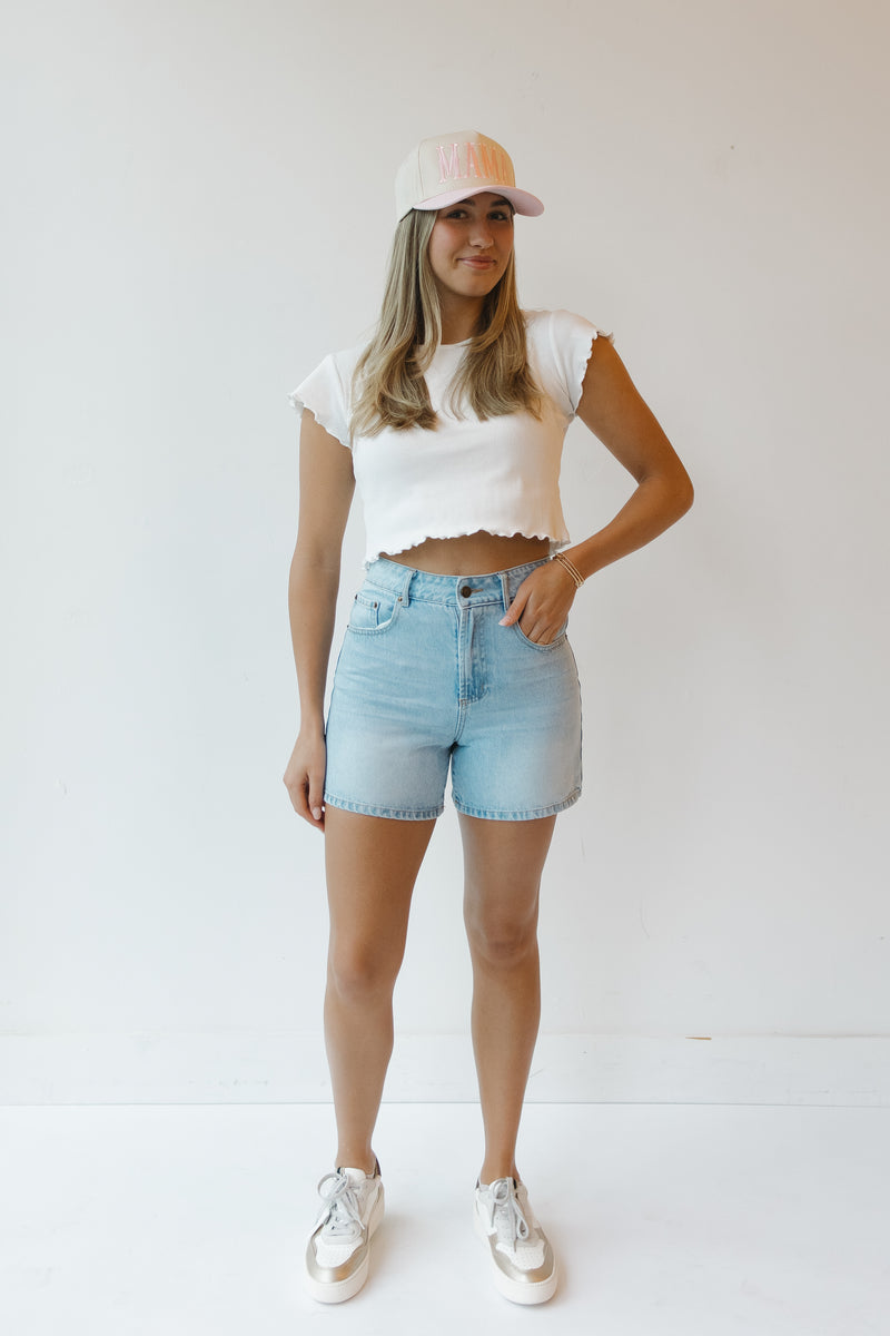 dahlia denim shorts