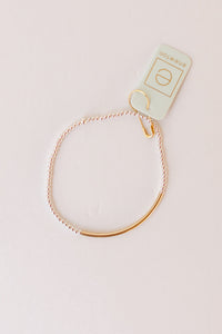classic gold 2mm bead bracelet - bliss bar