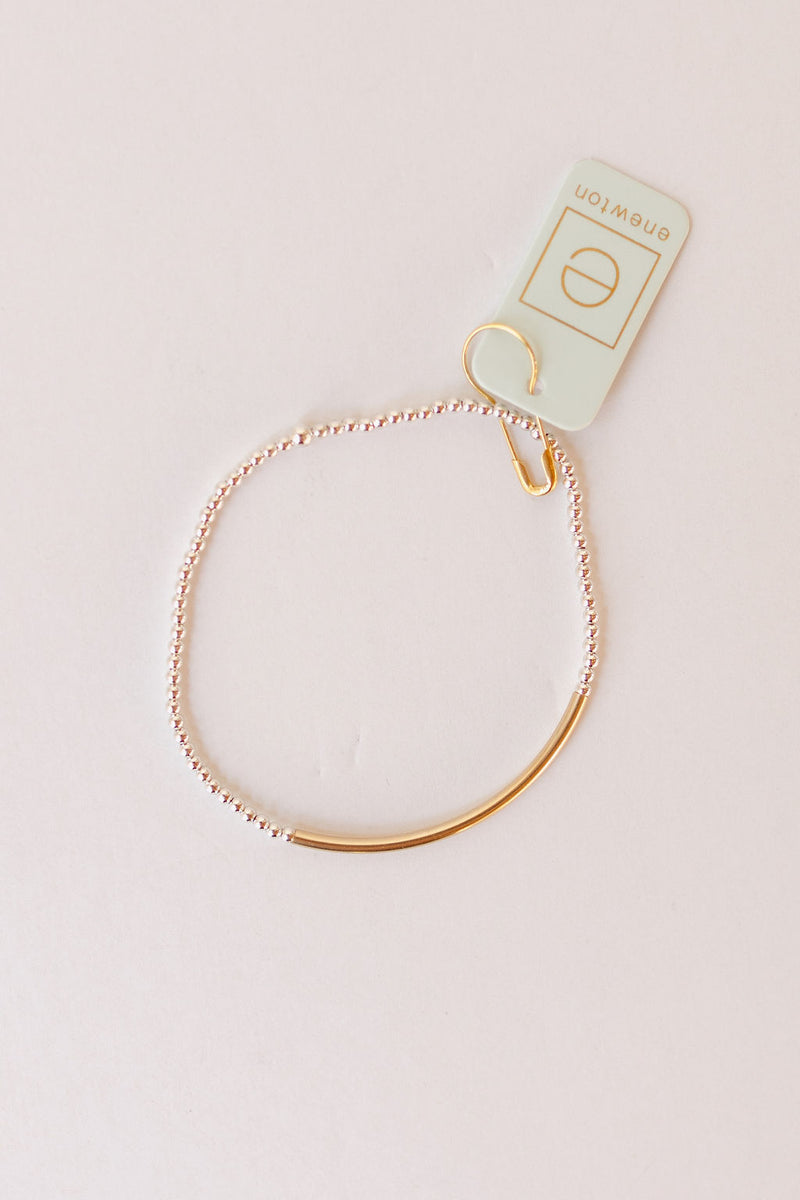 classic gold 2mm bead bracelet - bliss bar