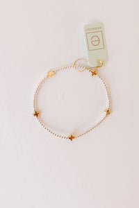 signature cross small pattern 2mm bead bracelet