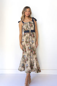 mode, marjorie floral midi dress