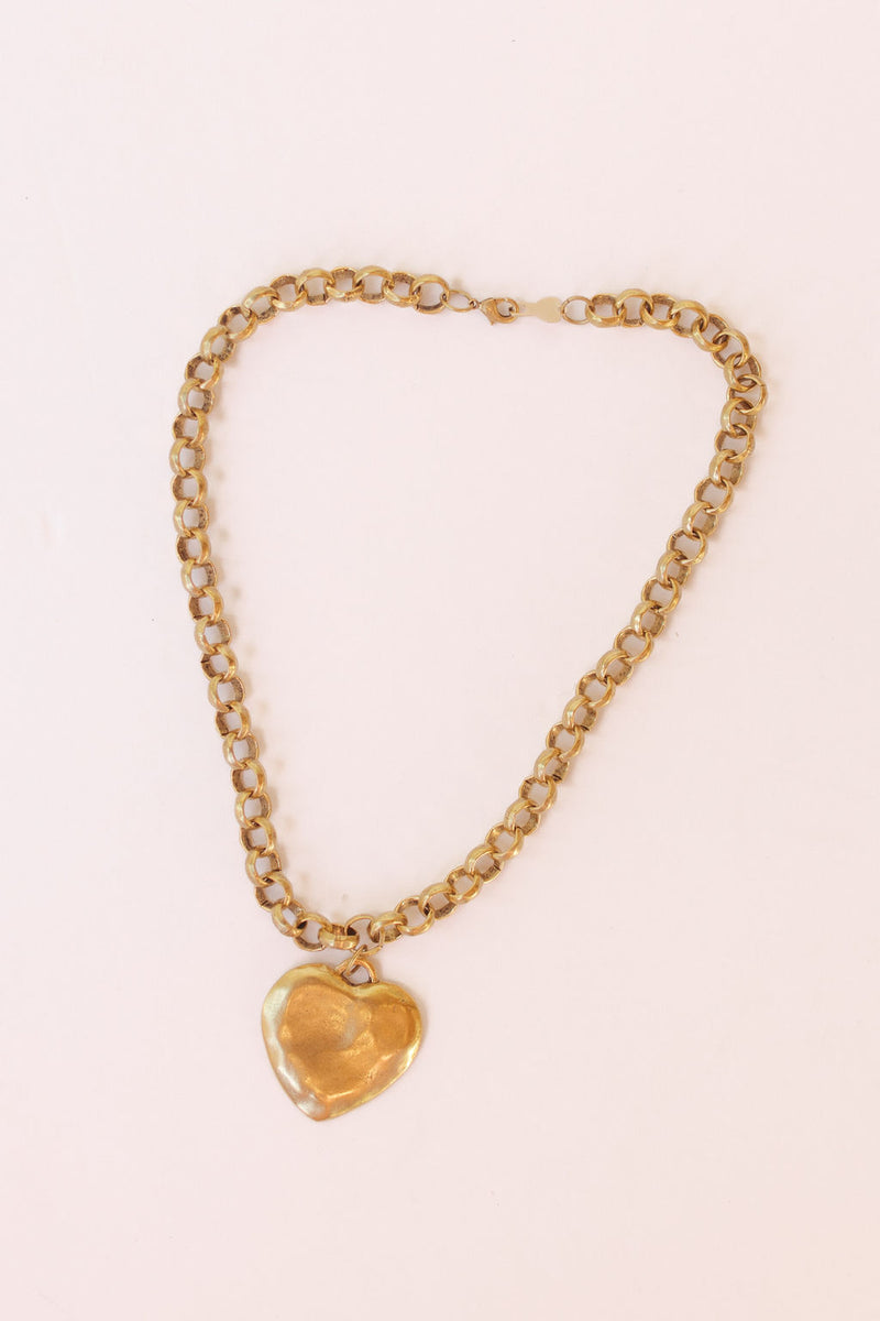puffy heart necklace