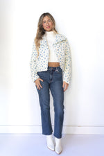 mode, floral cottage jacket