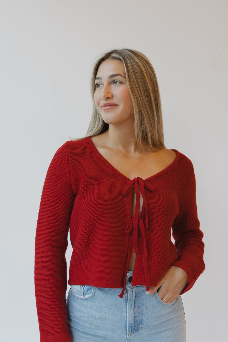 tied with love sweater