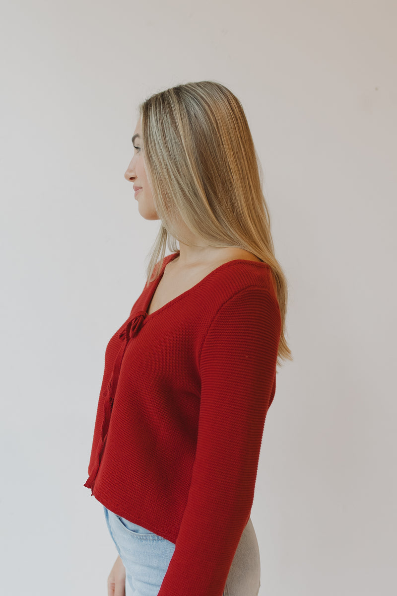 tied with love sweater