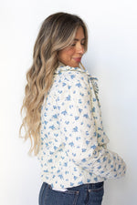 mode, floral cottage jacket