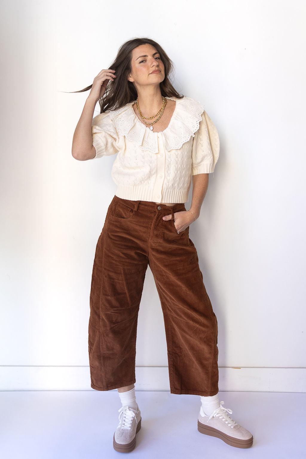 mode, blake corduroy barrel jeans