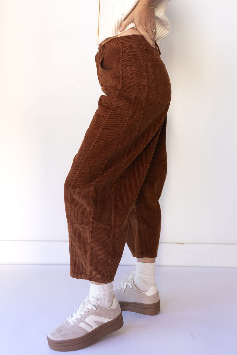 mode, blake corduroy barrel jeans