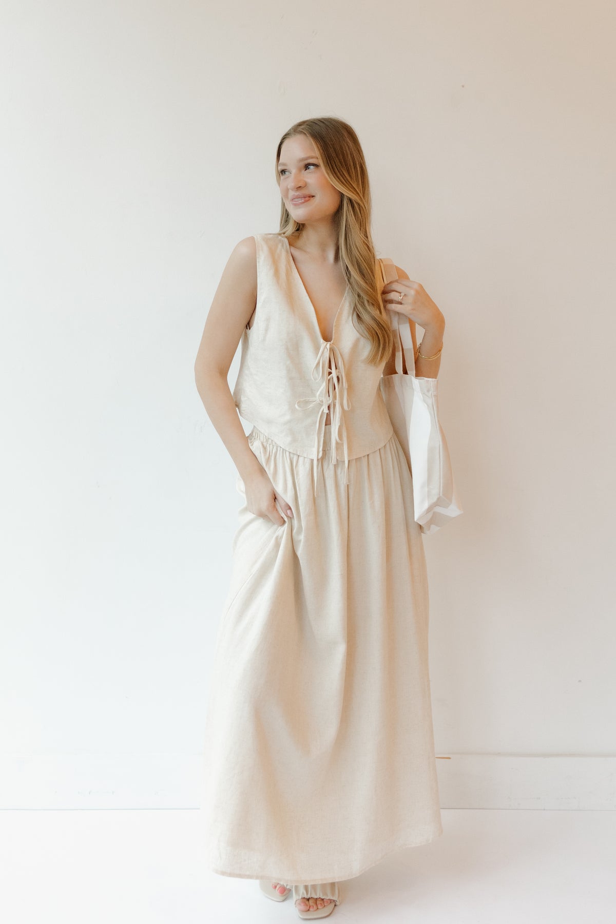 waverly linen tie top