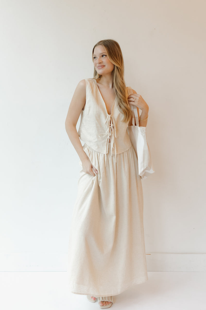 waverly linen tie top