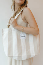 mode striped tote