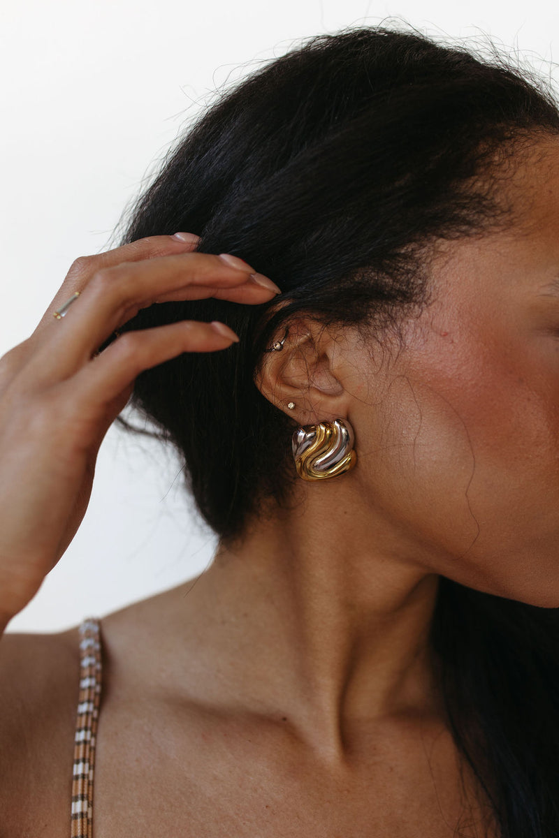 soho two tone earrings