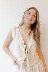 waverly linen tie top