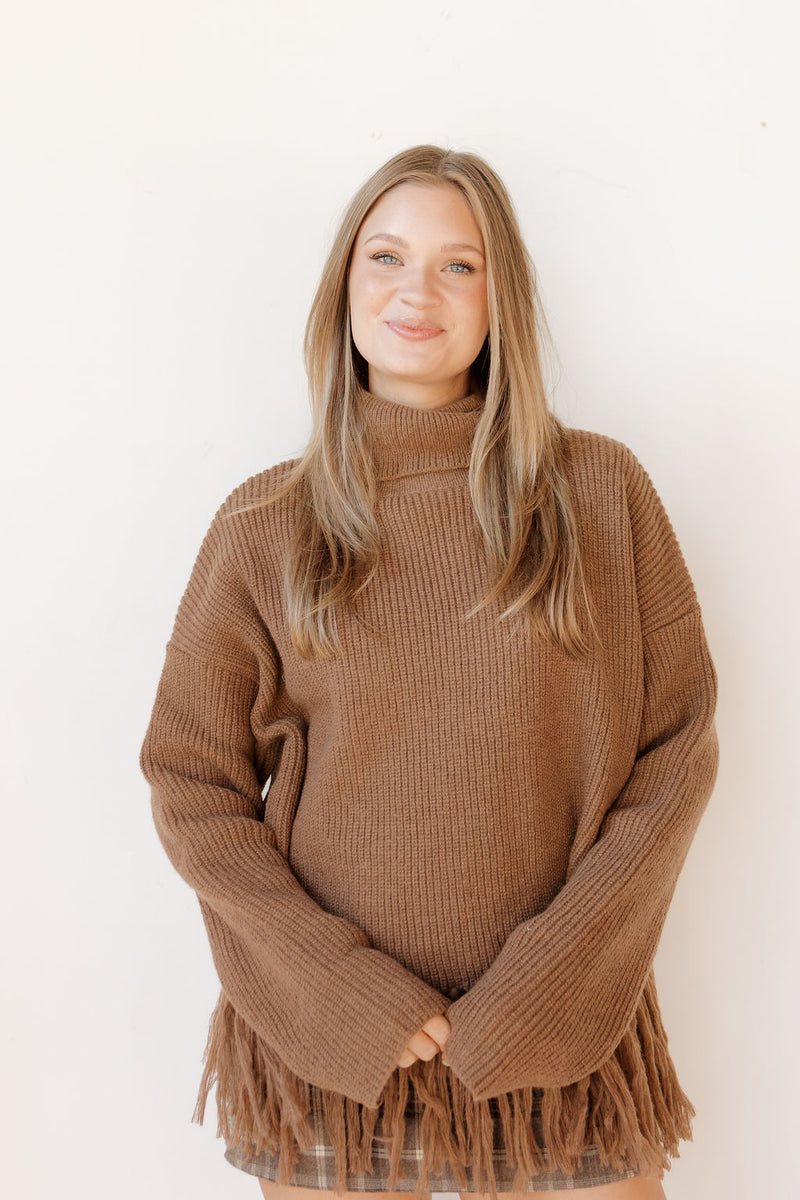 cambridge fringe turtleneck