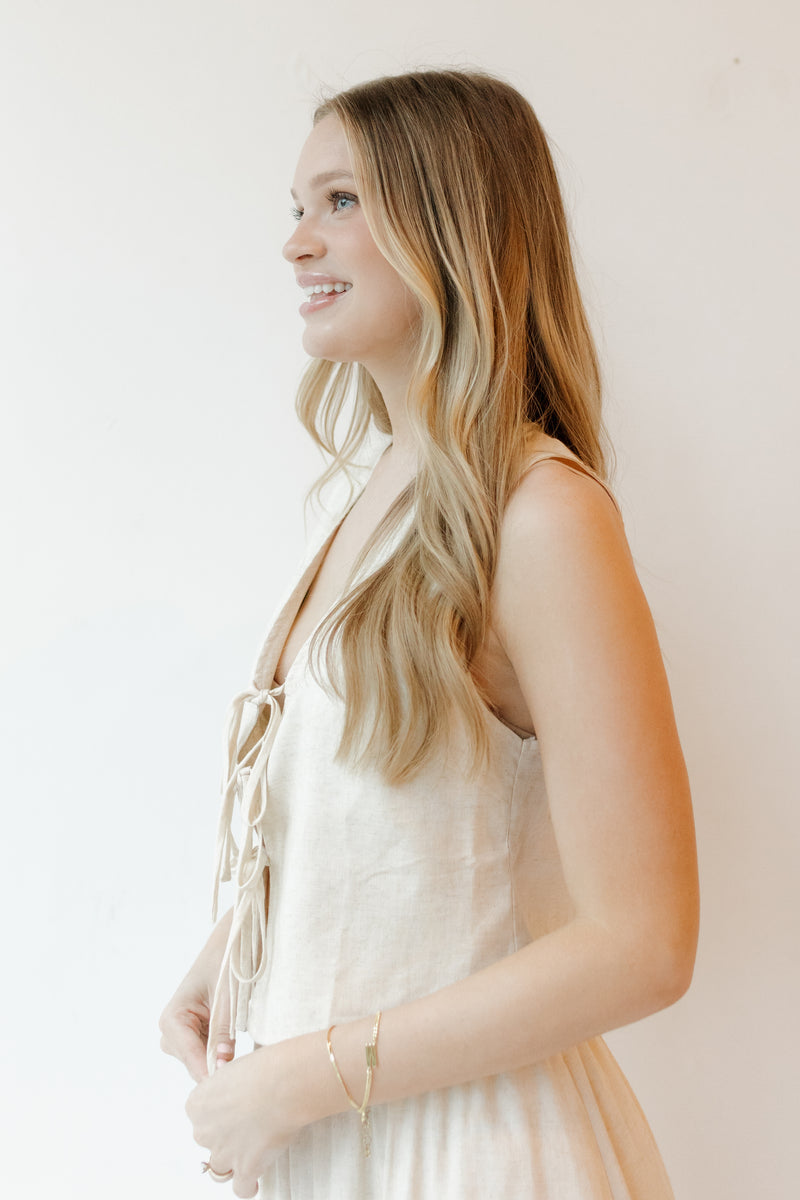 waverly linen tie top