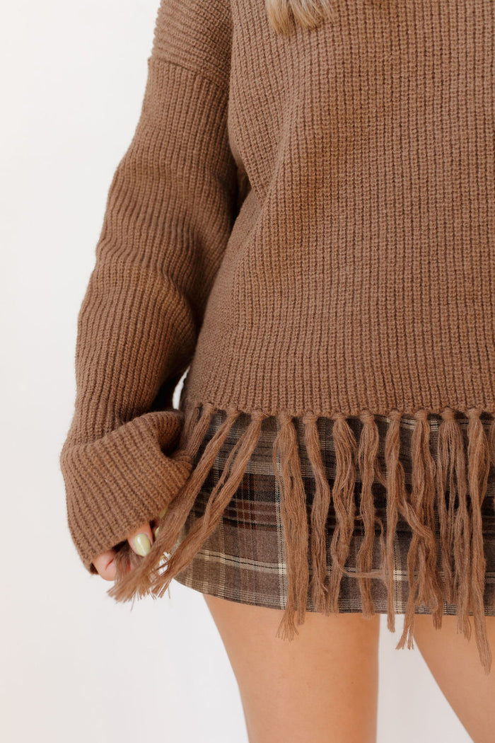 cambridge fringe turtleneck