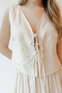 waverly linen tie top